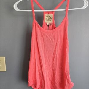 CHASER Pink Sleeveless Relaxed Tank Top, Size Xsmall